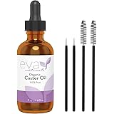 Eva Naturals Organic Castor Oil (60ml) - Promotes Hair, Eyebrow and Lash Growth - Diminishes Wrinkles and Signs of Aging - Hy