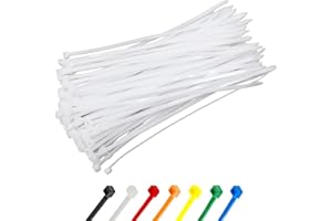 Abacus Range Small Cable Ties 2.5mm x 100mm, Pack of 100, Secure Self-Locking, 4” Nylon Zip Ties, High Tensile Strength Premium White Cable Tie for Home, Office, Cables, Wires, Garden, DIY Projects