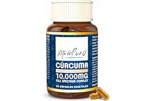 Estado Puro Cúrcuma 80 Cápsulas | Con Pimienta Negra | Alta Potencia 10.000 mg | Turmeric Complex con 3 Tipos de Curcumina | Tongil (Paquete de 1)