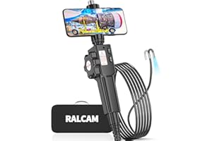 ‎RALCAM Ralcam Endoskopkamera mit Licht Camera - Inspektionskamera 8.5mm HD1080P Industrial Endoscope mit 6 Adjustable LED Digitales Endoskop 1M Flexible Kabel, für Android und IOS Smartphone