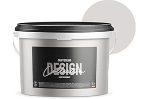 Craft Colors® 5L hochwertige Wandfarbe edelmatt, Kreidefarbe made in Germany, DESIGN Collection No. 712 seiden grau