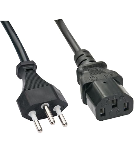 Cavo Alimentazione Goobay 93617 – Spina Svizzera Tipo J, Connettore C13, 2m, Nero - 2