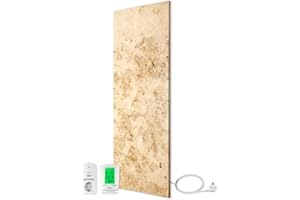 marmony Naturstein Infrarotheizung mit Thermostat I B-Ware I 800 W I Jura I Sonderposten I Energiesparende Marmor Infrarot Wandheizung I 5 Jahre Garantie I TÜV, GS