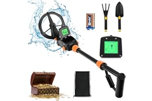 Detector de Metales Niños, Sunowl Detector Metales niños de Alta Precisión con Pantalla LCD y Bobina de Búsqueda Impermeable, Detector de Metales para Niños y Principiantes para Buscar Metales