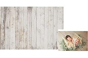 WAWBACKDROP WaW 2,2 x 1,5 m trwała tkanina fotograficzna tło studyjne jasnoszare drewniane tło, składane, sesja zdjęciowa, tło wideo dla noworodka, zwierząt, reklamy