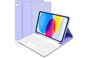 COEZFE Tastiera Custodia per iPad 10 Generazione 10.9" 2022/11 Generazione (A16)11" 2025, Italiano QWERTY Rimovibile Bluetooth Tastiera, Slim Custodia con Supporto Pencil per iPad 11a Gen 2025, Porpo