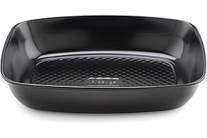 PRESTIGE 57909 Inspire Plat à rôtir Grand Acier Noir 30 x 34 x 6,5 cm