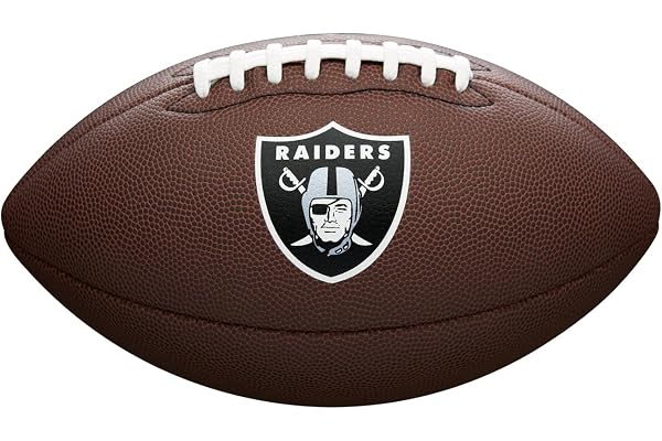 Wilson Ballon de Football Américain NFL Team Logo, Taille Officielle, Cuir Composite