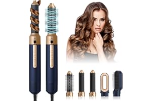 Anluomania Spazzola Asciugacapelli e Air Styler, Asciugacapelli ad Alta Velocità 110,000 RPM, Ioni Phon Capelli 1350W, con Air Arricciacapelli Automatico, Spazzola Lisciante, Spazzola ad Aria Calda