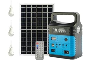 SOYOND, centrale elettrica portatile, 7500 mAh, con pannello solare per campeggio, emergenza, pesca, viaggi, feste, camper, con mini generatore USB DC (pannello solare incluso)