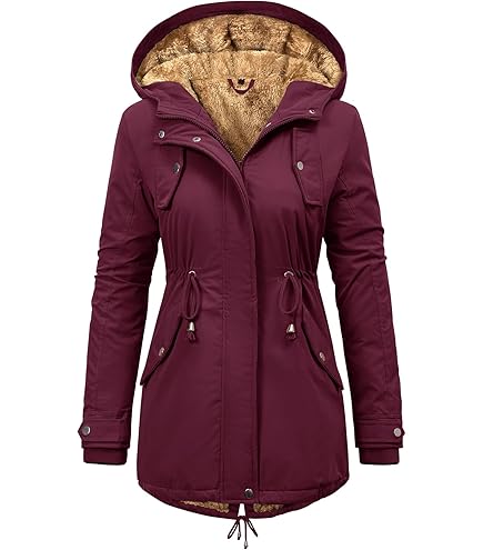 killtec dames Functionele parka/parka met afritsbare capuchon KOW 165 WMN PRK, rot, 40, 37726-000