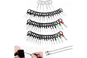 Terminal Removal Tool Kit for Car, Kit för borttagning av terminaler, Svart, 60 stycken