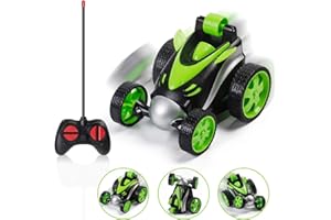 Highttoy Remote Control Car Toy for Boys, RC Stunt Car 360° Spins & Flips Remote Control RC Toys for Boys Girls Birthday Gifts 1:24 Scale RC Car Toy for Kids Green