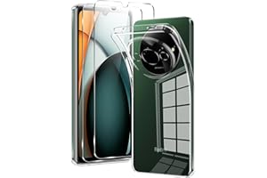 Votvloay für Xiaomi Redmi A3 / A3x Hülle Durchsichtig mit 2 Stück Schutzfolie, Transparent Handyhülle Panzer Schutz Glas, Schutzhülle Silikon TPU Case Cover Schutzglas für Redmi A3 / A3x 6,71“