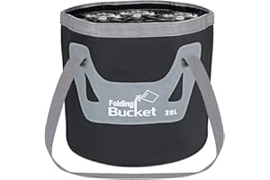 Idefair Secchio d'Acqua Pieghevole 20L,Contenitore Pieghevole per l'acqua Pieghevole Secchio da Campeggio per Viaggi all'aperto Escursionismo Pesca Giardinaggio Lavaggio Auto