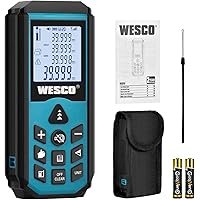 Laser Entfernungsmesser,WESCO Distanzmessgerät,Messbereich 0.03~40m/±1.5mm, Messeinheit M/In/Ft,20 Datenspeicherfunktion…