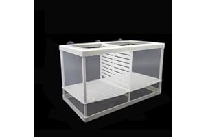 HAQATR 26x15x15cm Fish Breeding Box Isolation Net Aquarium Fry Breeding Box For Fish Tank Juvenile Fish Hatching Fish Tank Divider Protection Box Juvenile Fish Breeding Dense Mesh Aquarium With Partition