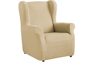 Textil-home Stretchhusse für Ohrensessel TEIDE, 1 Sitzer - 70 a 100Cm. Farbe Beige