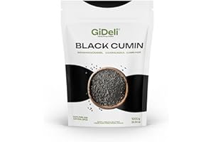 GiDeli Semi interi di cumino nero, 1 kg, veri semi di cumino nero della vostra cucina