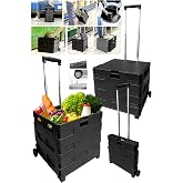 Katlanabilir Y&uuml;kseklik Ayarlı Market Taşıma Arabası