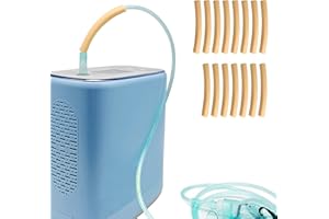 Heyshapeing 15 Pack Oxygen Tubing Support Crimp Straighteners for Portable Concentrators and Nasal Cannulas Keeps Tubes Aligned and Reduces Kinks for Optimal Oxygen Flow Orange