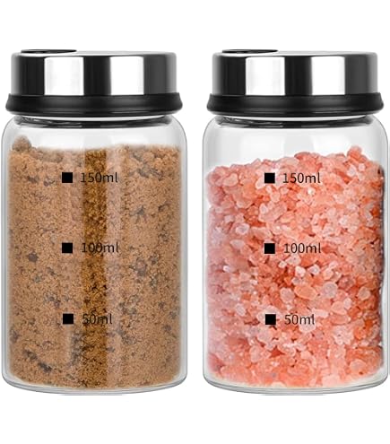 Set 12 Barattoli Per Spezie In Vetro 120ml Con Coperchi In Bambù E Legno Nero - Ermetici, Con Imbuto, Etichette E Pennarello - 3
