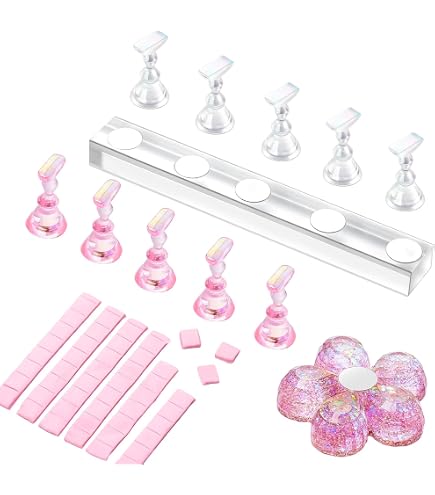 4er Set Aufbewahrungsboxen Für Drucknägel – Klare Mini-Boxen Mit Deckel & Klebeband, Pink/weiß