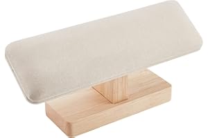 NBEADS Espositore per Orologi in Legno, Supporto per Bracciale con Barra A T Supporto per Gioielli in Finta Pelle Scamosciata per Braccialetti Porta Cper Uso Domestico, Gainsboro, 19.5x5x8.9cm