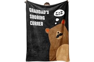 Craftique Grandad Birthday Gifts, Grandad Fathers Day Blanket, Gifts for Grandpa from Granddaughter Grandson, Christmas Day Gifts for Grandad, to My Grandad Throw Blanket, 50 x 60 Inches