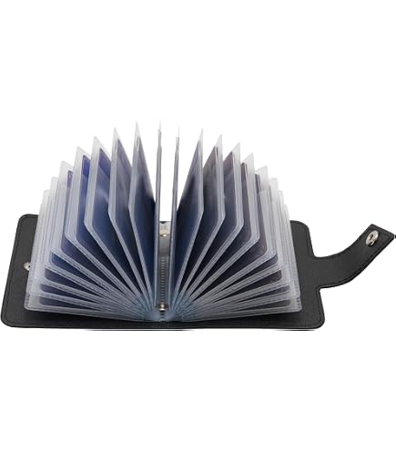 Uonlytech Album Porte-cartes Violet – Pochette PVC Pour Billets, Cartes, Photos – 20,6x11x1,8 Cm