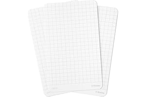 Notsu Graph Grid Index Cards 3x5 inch, 50 ct | Thick Graphing Note Cards w/Rounded Corners | Premium Heavy Duty Paper 350 gsm