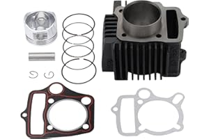 GOOFIT 52.4mm kit de Reconstruction d'assemblage de Chemise de Cylindre aval avec Remplacement de Piston de rondelle 4 Temps 110CC Moteur de Moto ATV Kart Hors Route vélo Pit Bike