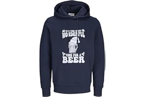 JACK & JONES Bluza z kapturem Mężczyźni Jjxmas One Color Funny Sweat Hood