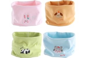 AWSOLAR 4 Stück Loop Schal Kinder, Wärmeisolierung Gegen Kälte Schal Baby, Schlauchschal Kinder für Winter, Frühling, Herbst