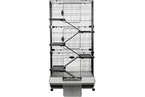 Little Friends Chatsworth Triple 80cm Small Animal Rat Cage, Grey/White