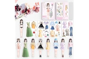 LUCKKY Magnetic Dress Up Baby, Magnetic Princess Dress Up Paper Doll, Magnet Dress Up Games, Pretend and Play Travel Playset Toy Magnetic Dress Up Dolls for Girls (A)
