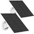 Solar Panel for Security Camera, 5W USB Solar Panel Charger for Outdoor Rechargeable Battery Camera, Solar Panels with 9.8ft Cable, IP65 Waterproof, 2 Pack