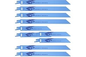 JOEJONI 10-częściowy zestaw brzeszczotów do piły szablastej do metalu, brzeszczoty do piły szablastej, akcesoria do piły szablastej do drewna, kompatybilne z Bosch Dewalt Makita i wieloma innymi