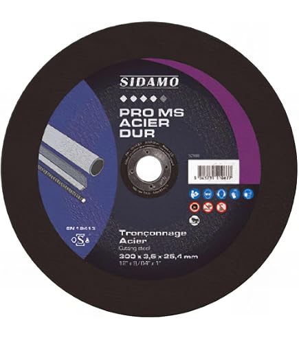 Disque à Tronçonner Métal Draper 300x3x20mm - Oxyde Aluminium Renforcé Fibre Verre - Pour Scie 300mm