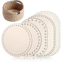 CiciIng 6 stuks houten mandbodem om te haken, 15 cm/20 cm, ronde gehaakte mandbodem, houten bodem om te haken, natuurlijke houten mand voor doe-het-zelf mand, knutselen