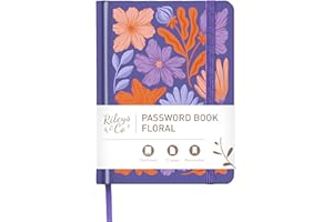 Rileys & Co. Libreta Contraseñas Índice Alfabético - Libreta Alfabética para Guardar Contraseñas Ideal Personas Mayores - Password Book Inicio Sesión, Páginas Web