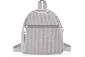 Energather Mochila pequeña para mujer, mini mochila Corduroy, mochila para mujer, pequeña para mujeres y niñas, mochila portátil pequeña con correa de hombro ajustable para caminar, ir de compras