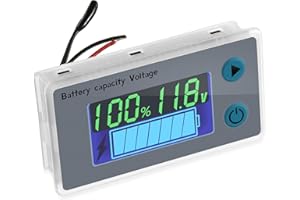 CPTDCL Panel de medidor de interruptor de temperatura de voltaje de probador de capacidad de batería digital de 10-100 V(Alarm)