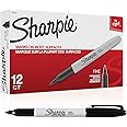 Sharpie SAN-30001 Fine Point Permanent Markers, Black; 12/Pk : Amazon ...