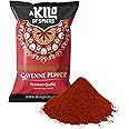 A Kilo of Spices | Cayenne Pepper Powder 1 KG | Hottest Pepper | All Purpose Seasoning | Ground Cayenne Chilli Powder | Taco Seasoning | Red Cayenne Spice | Premium Quality | Vegan Red Pepper