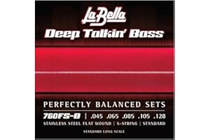 La Bella 760FS-B Flat Wound Bass 5 Strings Set 45/128