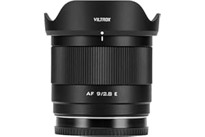 VILTROX 9mm f2.8 E, AF 9mm f2.8 Air para Montura E,Objetivo con Enfoque automático Ultra Gran Angular APS-C Compatible con Sony a7Ⅲ a7Ⅳ a7RⅣ A1 A7RⅤ A7CII a6500 a6600 ZV-E10 FX30
