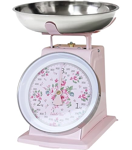 Bilancia Cucina Analogica Nedis 5kg - Acciaio Inox, Design Retrò Rosso, Ciotola Rimovibile - Foto 10