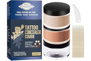 MEMONOTRY Tattoo Creme - Tattoo Cover Up Waterproof Tattoo Concealer Long-Lasting Cover Up Tattoo/Scar/Acne/Vitiligo for Men and Women, Suitable for All Skin Types