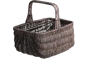 e-wicker24 Alles aus Weide Einkaufskorb Weide Geflochtener Korb mit Henkel Aufbewahrungskorb Leicht Picknickkorb Geschenkkorb Leer Vintage Korb Aufbewahrung Geflochten
